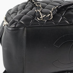 Chanel Quilted Bowling Handbag Black