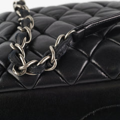 Chanel Quilted Bowling Handbag Black