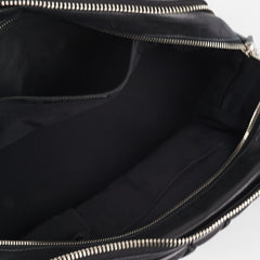 Chanel Quilted Bowling Handbag Black