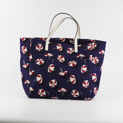Gucci Nylon Tote Bag Umbrellas Navy Blue