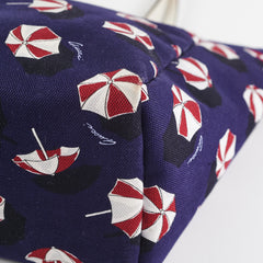 Gucci Nylon Tote Bag Umbrellas Navy Blue