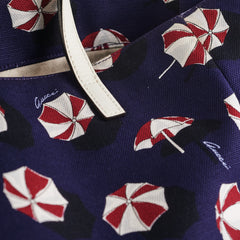 Gucci Nylon Tote Bag Umbrellas Navy Blue
