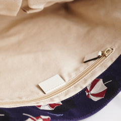 Gucci Nylon Tote Bag Umbrellas Navy Blue