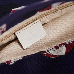 Gucci Nylon Tote Bag Umbrellas Navy Blue