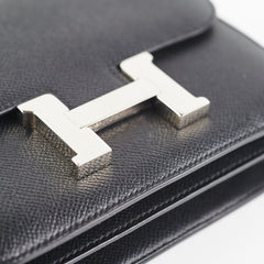 Hermes Constance 18 Epsom Black Stamp T (2015)