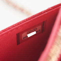 Chanel Caviar Wallet on Chain Pink