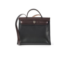 Hermes Herbag 31 Noir/Ebene Toile Berline Stamp Z (2021)