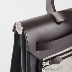 Hermes Herbag 31 Noir/Ebene Toile Berline Stamp Z (2021)