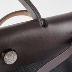 Hermes Herbag 31 Noir/Ebene Toile Berline Stamp Z (2021)