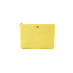 Chanel Chevron O Case Yellow