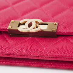 Chanel Caviar Wallet on Chain Pink