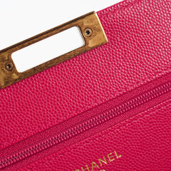 Chanel Caviar Wallet on Chain Pink