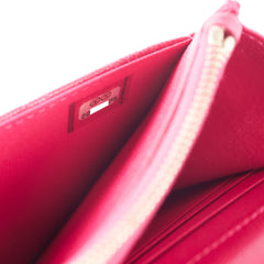 Chanel Caviar Wallet on Chain Pink