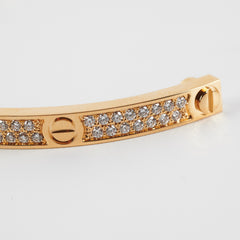 Cartier Love Bangle Pave Diamonds Yellow Gold (Size 17)