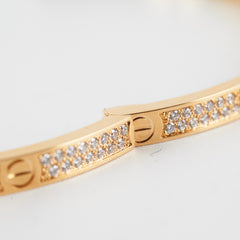 Cartier Love Bangle Pave Diamonds Yellow Gold (Size 17)