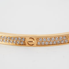 Cartier Love Bangle Pave Diamonds Yellow Gold (Size 17)