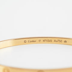 Cartier SM Love Bangle Yellow Gold 17