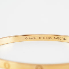 Cartier SM Love Bangle Yellow Gold 17