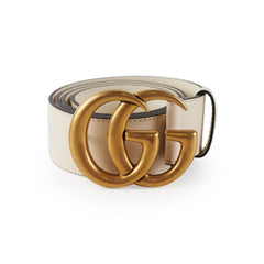 Gucci Marmont GG Belt Cream Size 85