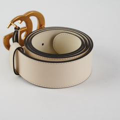 Gucci Marmont GG Belt Cream Size 85