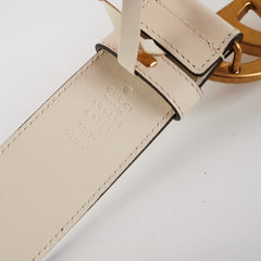 Gucci Marmont GG Belt Cream Size 85