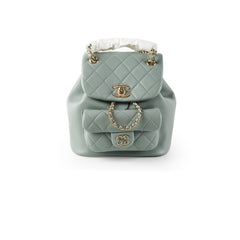 Chanel Mini Duma Backpack Grey/Blue (Microchip)