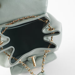 Chanel Mini Duma Backpack Grey/Blue (Microchip)