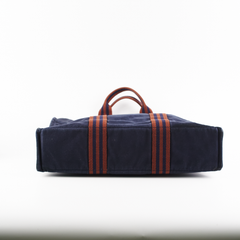 Hermes Canvas Tote Navy