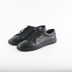 Saint Laurent Leather Sneakers Black 41