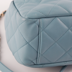 ITEM 16 - Chanel Drawstring Bucket Bag Light Blue