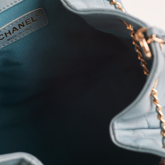 ITEM 16 - Chanel Drawstring Bucket Bag Light Blue