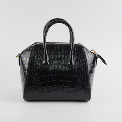 Givenchy Antigona Mini Croco Embossed Black
