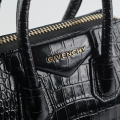Givenchy Antigona Mini Croco Embossed Black