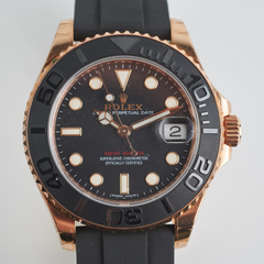 Rolex Yachtmaster 37mm Rose Gold Black Dial