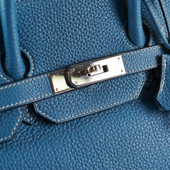 Hermes Birkin 35 Blue Jean Togo Stamp O Square (2011)