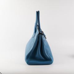 Hermes Birkin 35 Blue Jean Togo Stamp O Square (2011)