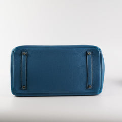 Hermes Birkin 35 Blue Jean Togo Stamp O Square (2011)