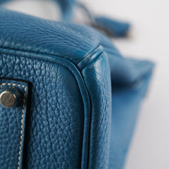 Hermes Birkin 35 Blue Jean Togo Stamp O Square (2011)