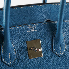 Hermes Birkin 35 Blue Jean Togo Stamp O Square (2011)
