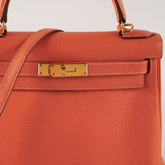 Hermes Kelly 28 Clemence Crevette Stamp Q Square (2013)