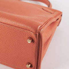 Hermes Kelly 28 Clemence Crevette Stamp Q Square (2013)