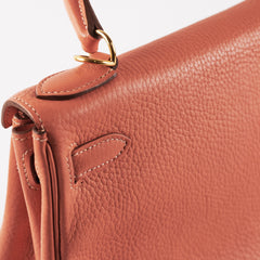 Hermes Kelly 28 Clemence Crevette Stamp Q Square (2013)