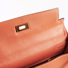 Hermes Kelly 28 Clemence Crevette Stamp Q Square (2013)