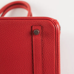 Hermes Birkin 30 Togo Rouge Pivoine Stamp R Square (2014)
