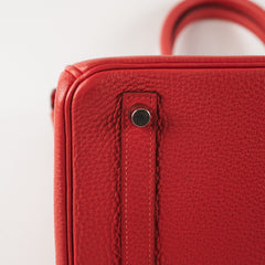 Hermes Birkin 30 Togo Rouge Pivoine Stamp R Square (2014)