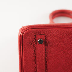 Hermes Birkin 30 Togo Rouge Pivoine Stamp R Square (2014)