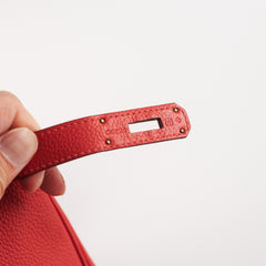 Hermes Birkin 30 Togo Rouge Pivoine Stamp R Square (2014)
