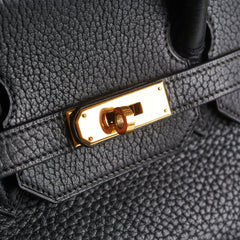 Hermes Birkin 35 Black Clemence Stamp Z Circle