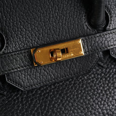 Hermes Birkin 35 Black Clemence Stamp Z Circle