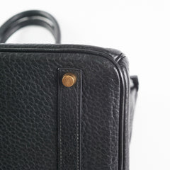 Hermes Birkin 35 Black Clemence Stamp Z Circle